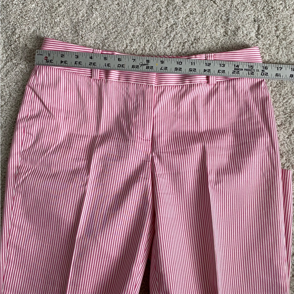 Talbots Signature Pink Striped Ankle Pants Size 4 - Picture 6 of 7